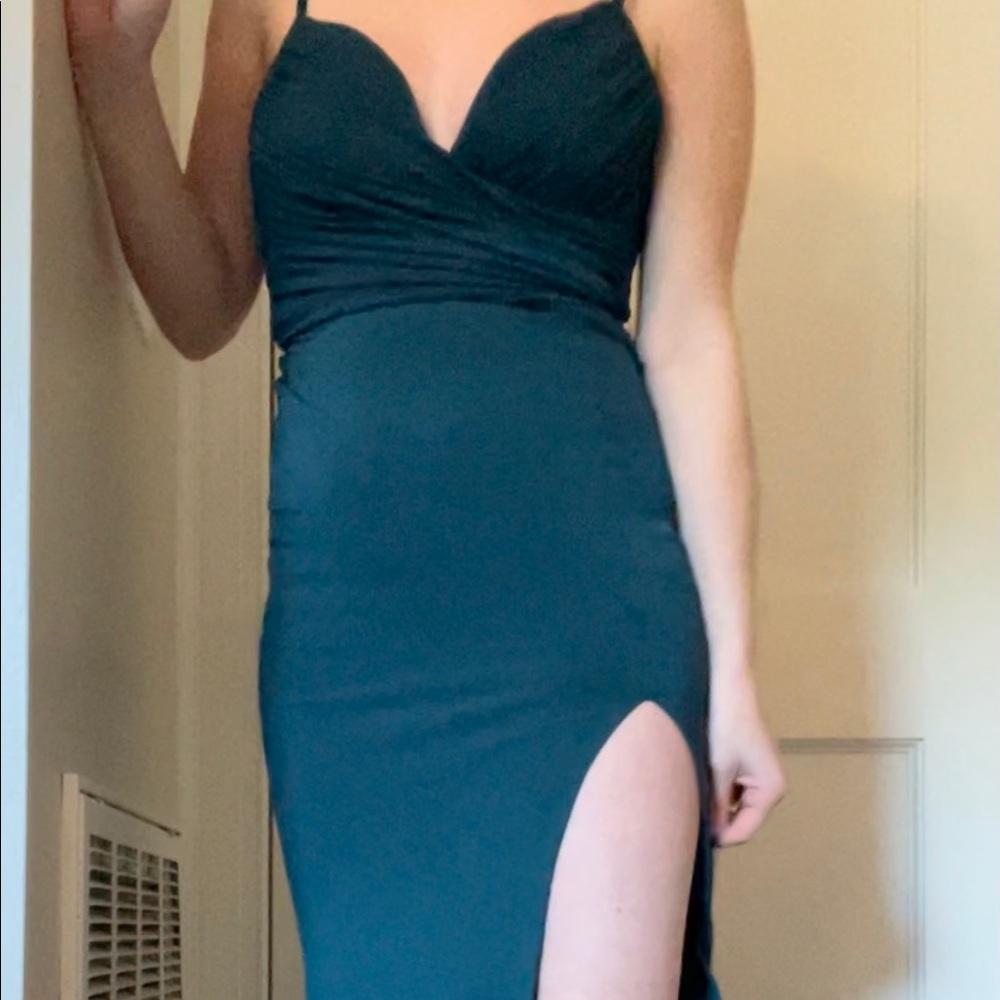 Teal event dress from Nookie